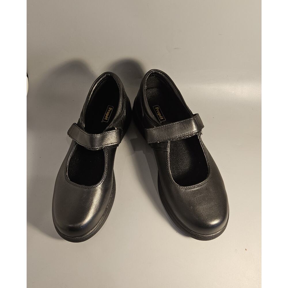 Propét Women's Mary Janes Walker Black Leather Comfort Shoes Size 9 W ((D) Ortho